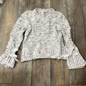 Cupid Sweater with ribbon detail sleeves